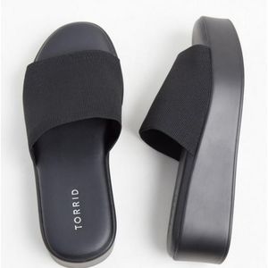 Black Strech Platform Slide 11.5WW